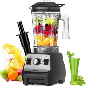 OMMO Blender 1800W, Professional High Speed Countertop Blender with Stainless Steel Blades, 60oz BPA Free Jar for Shakes and Smoothies, Ice and Fruits, Dishwasher Safe