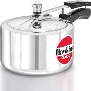 Hawkins Classic 3Liters(Wide) Aluminium Inner Lid Pressure Cooker(Silver)