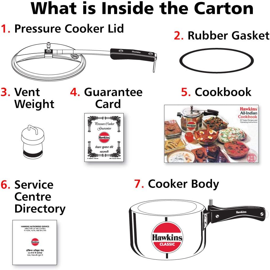 Hawkins Classic 3Liters(Wide) Aluminium Inner Lid Pressure Cooker(Silver) - Image 5