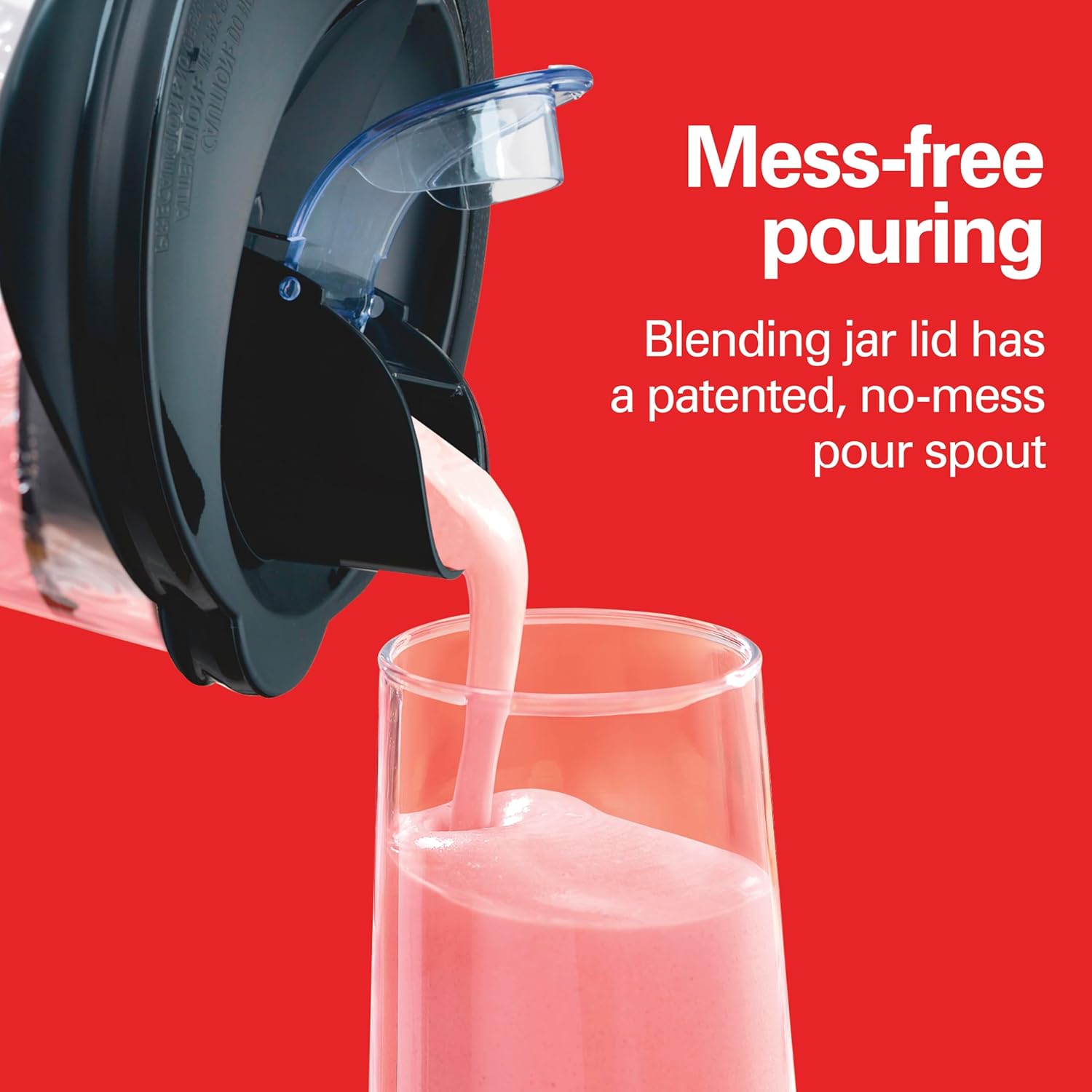 Hamilton Beach Power Elite Blender for Smoothies with 3-Cup Vegetable Chopper, Mini Food Processor, 40oz Glass Jar, 12 Functions for Puree, Ice Crush, Black and Stainless Steel (58149) - Image 6