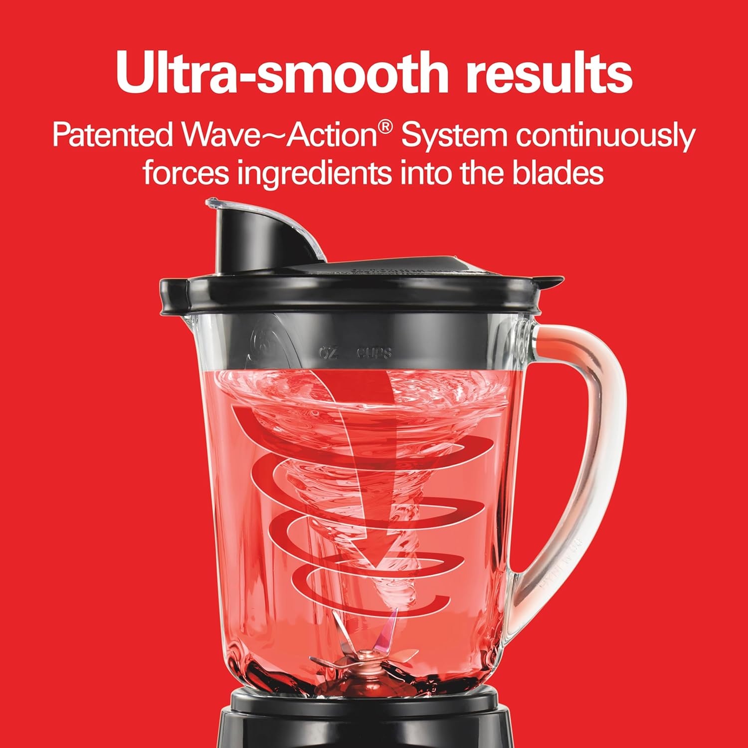 Hamilton Beach Power Elite Blender for Smoothies with 3-Cup Vegetable Chopper, Mini Food Processor, 40oz Glass Jar, 12 Functions for Puree, Ice Crush, Black and Stainless Steel (58149) - Image 4