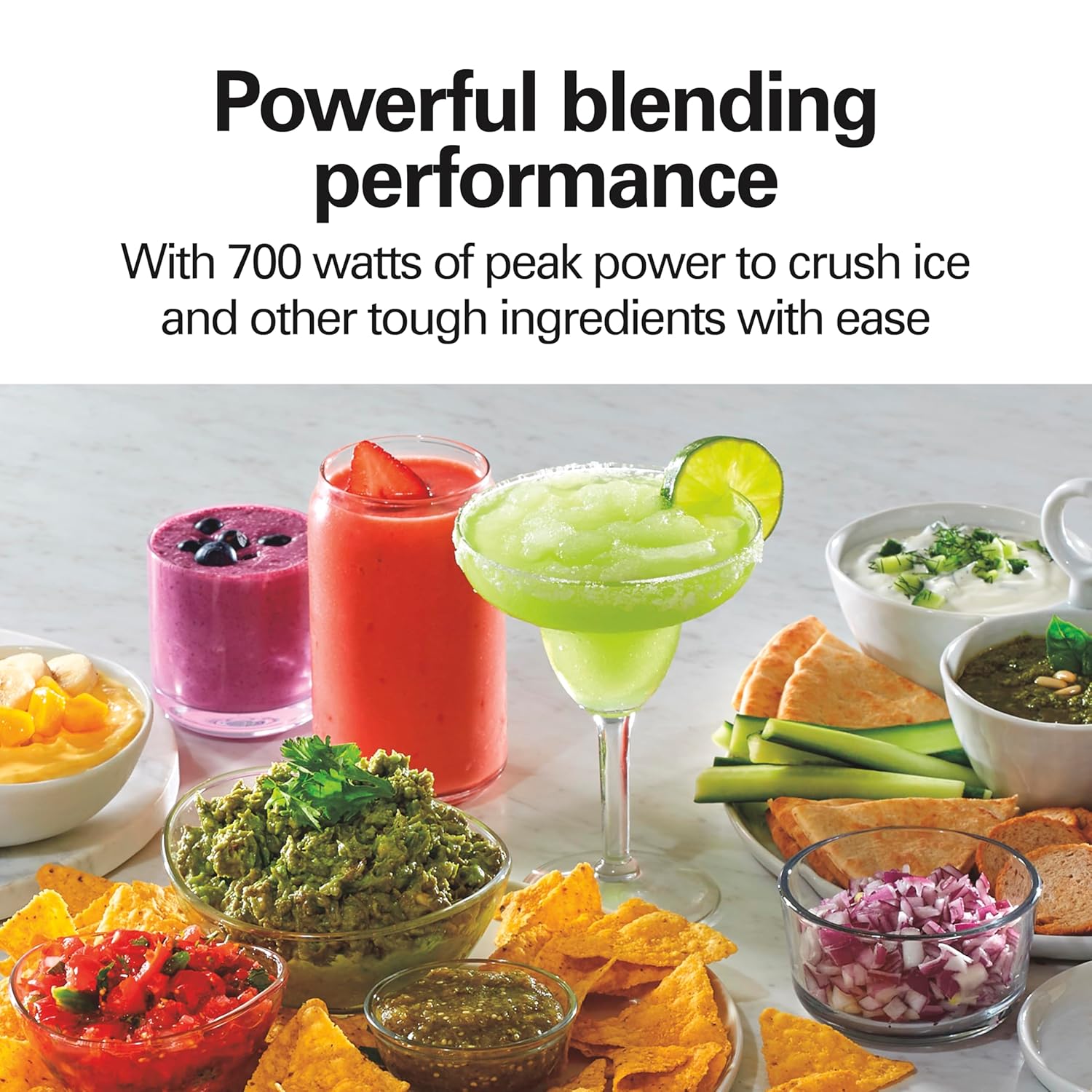 Hamilton Beach Power Elite Blender for Smoothies with 3-Cup Vegetable Chopper, Mini Food Processor, 40oz Glass Jar, 12 Functions for Puree, Ice Crush, Black and Stainless Steel (58149) - Image 3