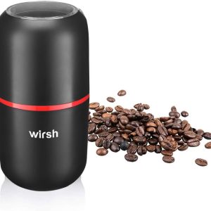 Wirsh Coffee Grinder-Electric Coffee Grinder with Stainless Steel Blades, Coffee and Spice Grinder with Powerful Motor and 4.2oz. Large Capacity for Coffee Beans,Herbs,Spices, Peanuts,Grains and More