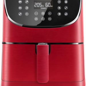 COSORI Air Fryer 5.8QT Oil-Free XL Electric Hot Air Fryers Oven, Programmable 11-in-1 Cooker with Preheat & Shake Reminder, Equipped Digital Touchscreen and Nonstick Basket, 100 Recipes, Red