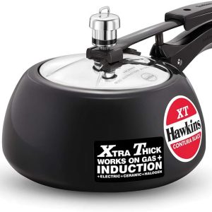 Hawkins Contura Black XT Pressure Cooker, Hard Anodised Inner Lid Cooker, Small Induction Cooker, Handi Cooker, Black CXT20 2 Litre