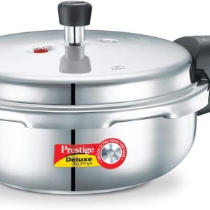 PRESTIGE Deluxe Alpha Induction Base Pressure Pan, Senior, Stainless Steel