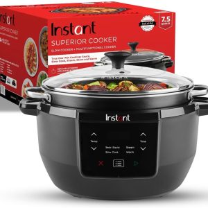 Instant Pot Superior Cooker 7.5QT Slow Cooker and Multicooker, 4-in-1 Functions, Sears/Sauté, Slow Cooks/Roast, Steams and Warms, From The Makers of Instant Pot