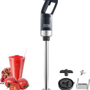 VEVOR Commercial Immersion Blender, 750W 20" Heavy Duty Hand Mixer, Variable Speed Kitchen Stick Mixer with 304 Stainless Steel Blade, Multi-Purpose Portable Mixer for Soup, Smoothie, Puree, Baby Food