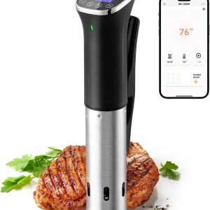 Inkbird WIFI Sous Vide Cooker ISV-300W, 1000 Watts Sous-Vide Machine with 14 Preset Recipes, 3D Fast-Heating Thermal Immersion Circulator with Timer for Father (ISV-300W)