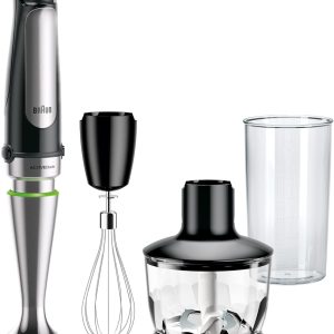 Braun MultiQuick 7 3-in-1 Immersion Blender with Food Processor – Powerful Handheld Electric Stick - Emulsifier for Chopping, Beating & Whisking - Ideal for Soup, Puree, Smoothies & More