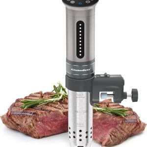 KitchenBoss Sous Vide Cooker Machine | 1100 Watts IPX7 Waterproof Sous-Vide G310/Silver | Suvee Cooker | Accurate Temperature Control Sous Vide Digital Display | Thermal Immersion Circulator