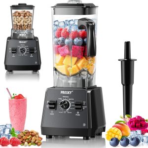 2400W High Speed Countertop Blender, 101oz Large Capacity, BPA-Free, 25000 RPM Blenders for Smoothies, Ice Crushing, Soups, Nut Butters & Baby Food (Gray, 3L)