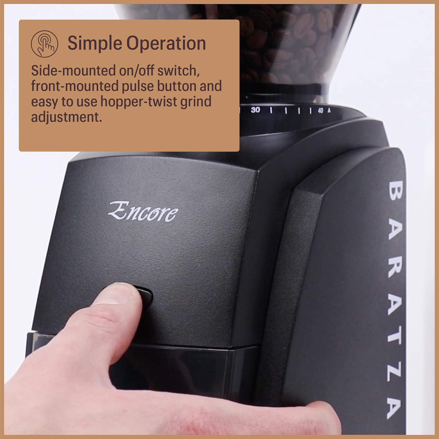 Baratza Encore Coffee Grinder ZCG485BLK, Black - Image 8