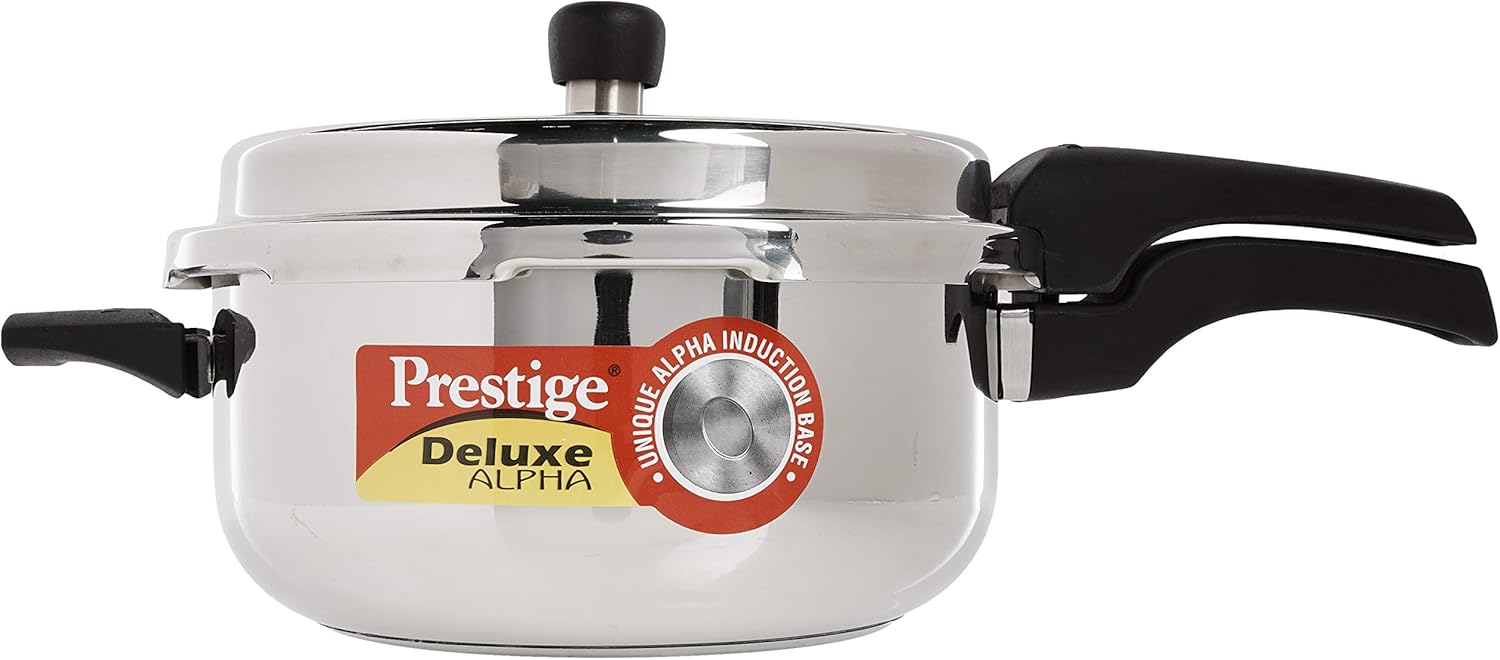 Prestige Deluxe Stainless Steel Deep Pressure Pan 5 liters - Image 2