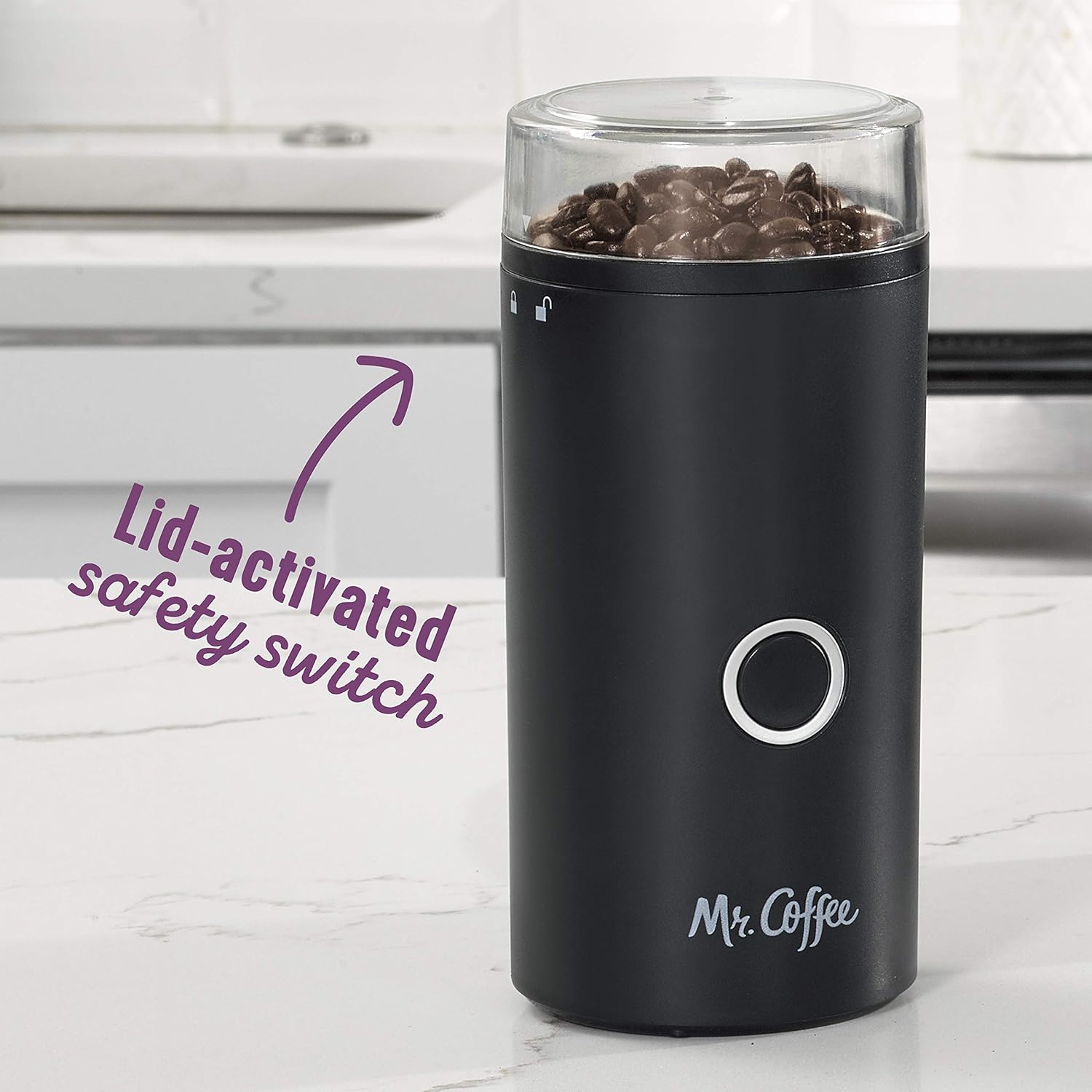 Mr. Coffee Simple Grind 14 Cup Coffee Grinder Black - Image 5