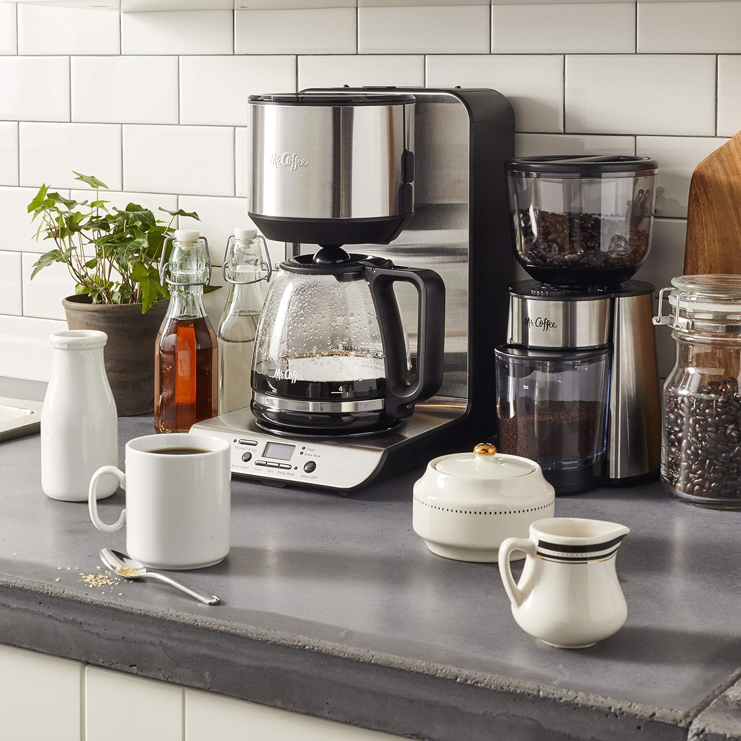 Mr. Coffee Automatic Burr Mill Coffee Grinder with 18 Custom Grinders Silver - Image 10