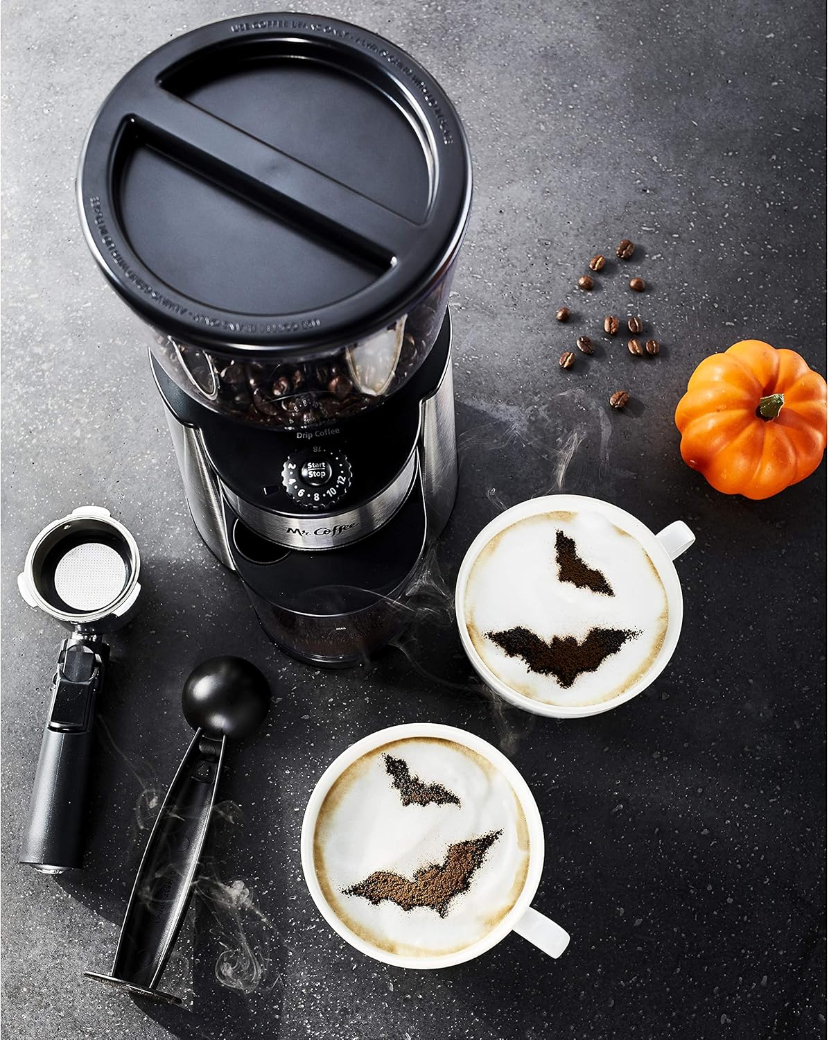 Mr. Coffee Automatic Burr Mill Coffee Grinder with 18 Custom Grinders Silver - Image 8